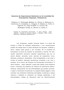 Insectos de Importancia Sanitaria en la Localidad de Concepción