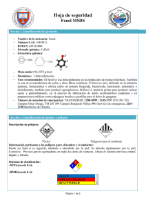 Hoja de seguridad - Escuela de Química