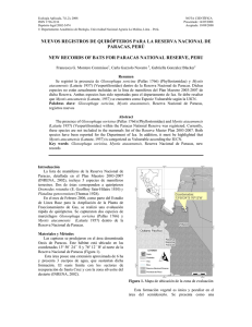 nuevos registros de quirópteros para la reserva nacional de paracas