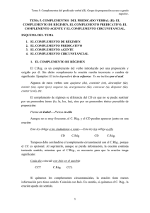 TEMA 5. Los complementos del predicado