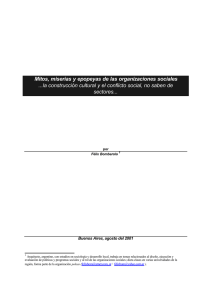 Mitos, miserias y epopeyas de las organizaciones sociales ...la