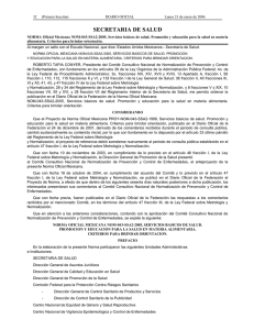 NORMA Oficial Mexicana NOM-043-SSA2