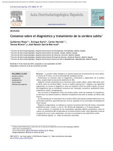 Consenso tratamiento sordera súbita