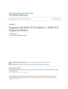 Programas del ALBA-TCP en Bolivia / ALBA