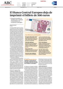 El Banco Central Europeo deja de imprimir el billete de 500 euros