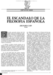 el escándalo de la filosofía española
