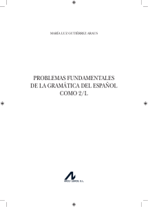 problemas fundamentales de la gramática del español