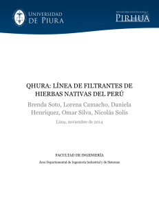 qhura: línea de filtrantes de hierbas nativas del perú