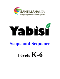 Scope and Sequence Levels K-6