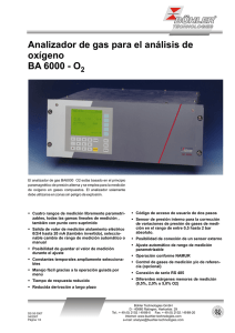 Analizador de gas para el análisis de oxígeno BA 6000