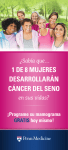 1 de 8 mujeres desarrollarán cáncer del seno