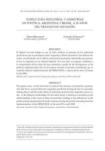 estructura industrial y asimetrías de política. argentina y brasil, a 20