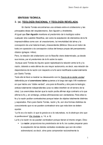 SÍNTESIS TEÓRICA. 3. (a). TEOLOGÍA RACIONAL