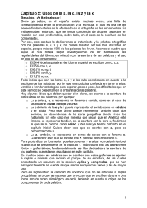 Capítulo 5: Usos de la s, la c, la z y la x - CubaEduca