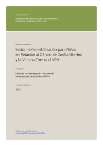 Sesion de Sensibilizacion para Ninas en Relacion al Cancer de