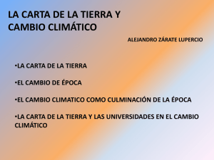 la carta de la tierra y cambio climático