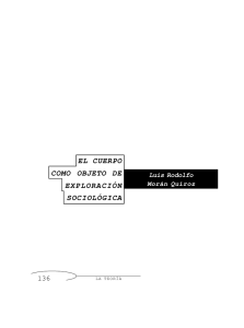 EL CUERPO COMO OBJETO DE EXPLORACIÓN SOCIOLÓGICA