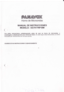 [Microondas - Manual] Panavox EG7017NP-BM