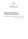 Glosario de Términos de Cooperación Internacional