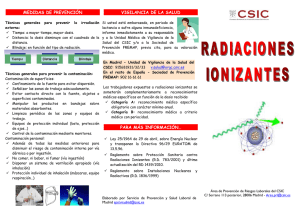 Radiaciones Ionizantes - ICTP-CSIC