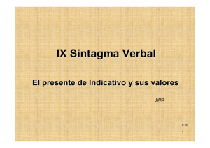 Presente de indicativo IX Archivo