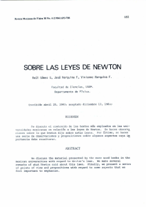 SOBRE LAS LEYES DE NEWTON - Revista Mexicana de Física