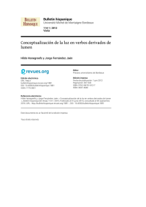 Conceptualización de la luz en verbos derivados de lumen