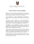 ORACIÓN POR LA PAZ DE COLOMBIA