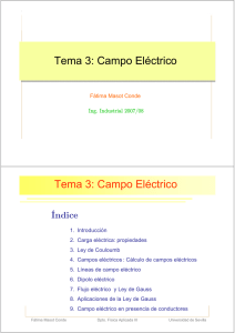 Tema 3: Campo Eléctrico Tema 3: Campo Eléctrico