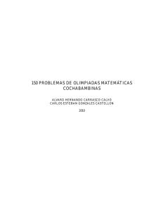 150 problemas de olimpiadas matemáticas cochabambinas