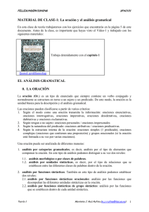 MATERIAL DE CLASE-1: La oración y el análisis gramatical EL