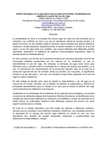 Discusiones en torno a la disponibilidad y manejo del recurso agua