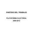 Plataforma electoral - Partido del Trabajo
