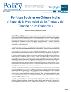 Políticas Sociales en China e India: el Papel de la