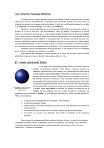 Los primeros modelos atómicos