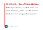 CONVERSIÓN HEXADECIMAL