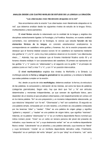 ANALIZA DESDE LOS CUATRO NIVELES DE