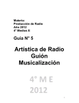 Artística de Radio Guión Musicalización