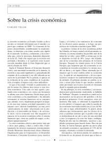 Sobre la crisis económica - Archivo
