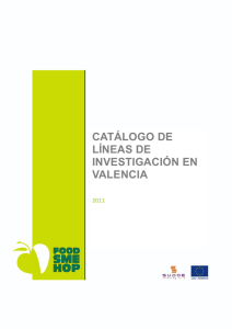 cat&aacute;logo de l&iacute;neas de investigaci&oacute;n en valencia - Foodsme-hop