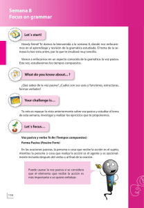 Semana 8 Focus on grammar