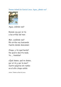 Poema infantil de García Lorca. Agua, ¿dónde vas?