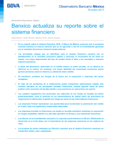 Banxico actualiza su reporte sobre el sistema financiero