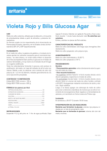 Violeta Rojo y Bilis Glucosa Agar