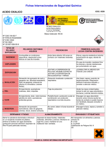 Nº CAS 144-62-7. International Chemical Safety Cards (WHO/IPCS
