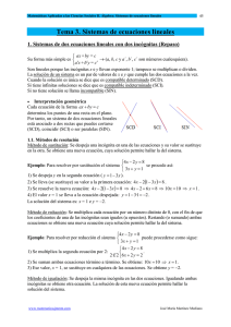 Tema 3. Sistemas de ecuaciones lineales