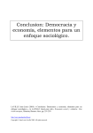 Conclusíon: Democracia y economía, elementos para un enfoque