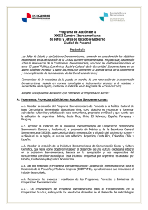 Programa de Acción de la XXIII Cumbre Iberoamericana de Jefes y