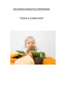 secuencia didactica integrada ``todos a comer bien