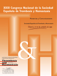 XXXI Congreso Nacional de la Sociedad Española de Trombosis y